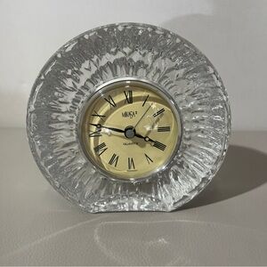Mikasa Elegant Crystal Clock with Gold Dial